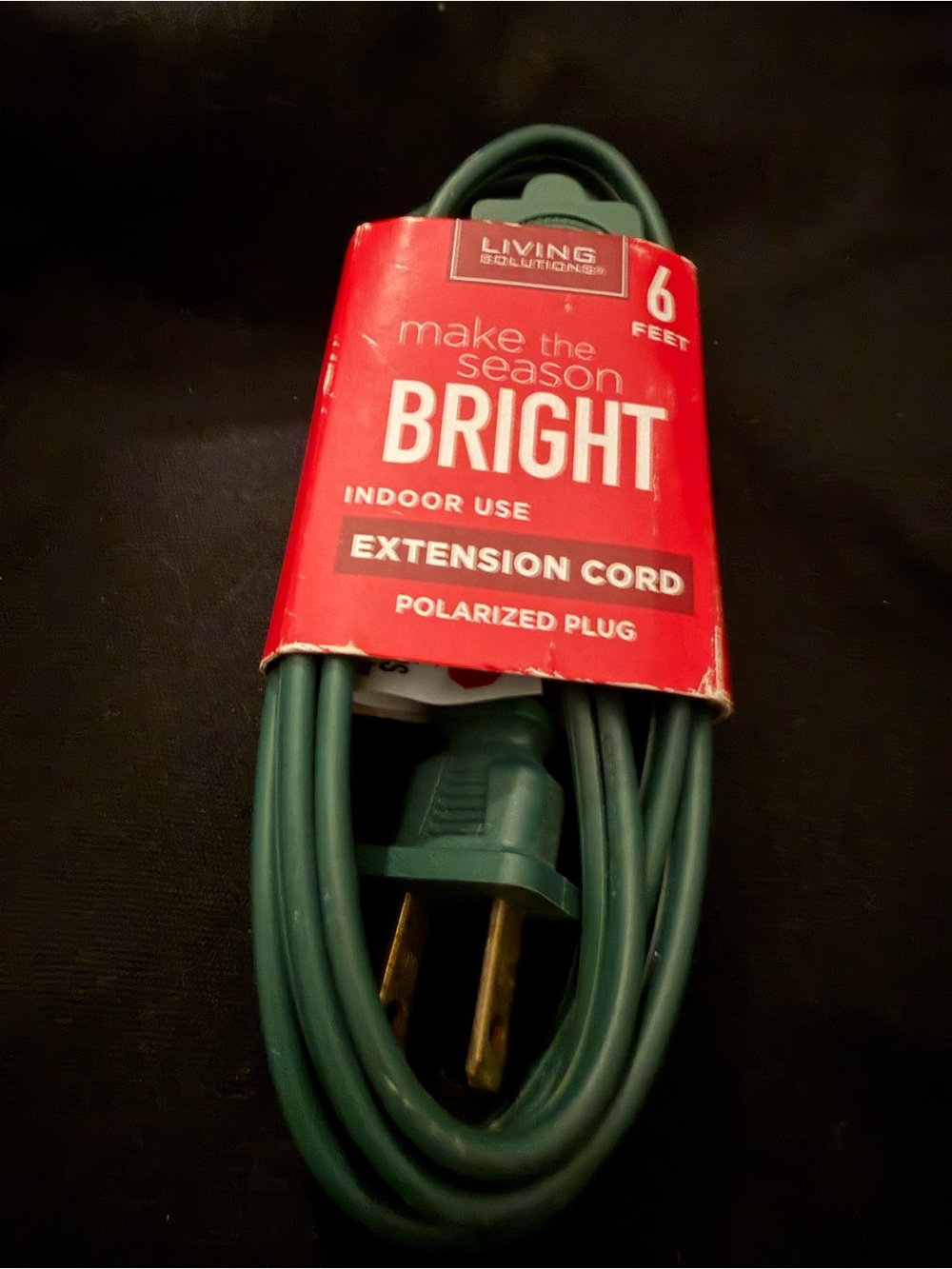 6ft Green Indoor Extension Cord